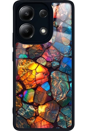 Xiaomi Redmi Note 13 Pro 4G Uyumlu Renkli Taş Tasarımlı Parlak Silikon Kılıf