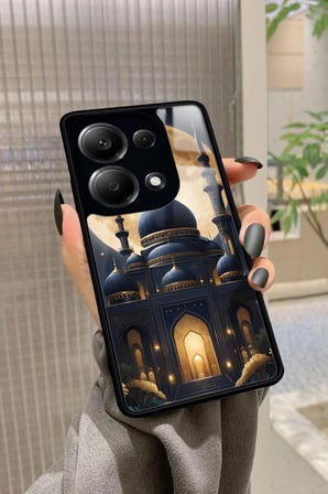 Xiaomi Redmi Note 13 Pro 4G Uyumlu Cami Tasarımlı Parlak Silikon Kılıf