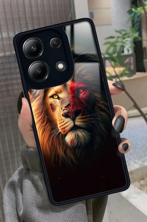 Xiaomi Redmi Note 13 Pro 4G Uyumlu Aslan Tasarımlı Parlak Silikon Kılıf