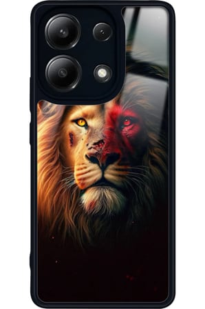 Xiaomi Redmi Note 13 Pro 4G Uyumlu Aslan Tasarımlı Parlak Silikon Kılıf