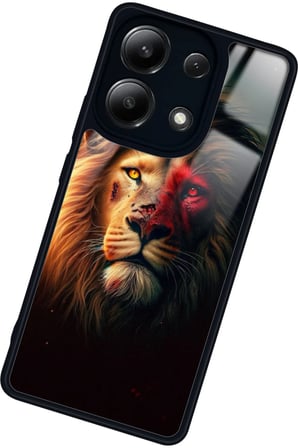 Xiaomi Redmi Note 13 Pro 4G Uyumlu Aslan Tasarımlı Parlak Silikon Kılıf