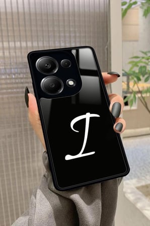 Xiaomi Redmi Note 13 Pro 4G Uyumlu I Harfi Yazılı Parlak Silikon Kılıf