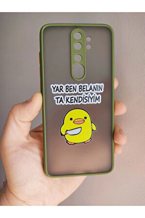 Xiaomi Redmi Note 8 Pro Uyumlu Katil Civciv Tasarım Tuşları Renkli Telefon Boyun Askılı Set Kılıf