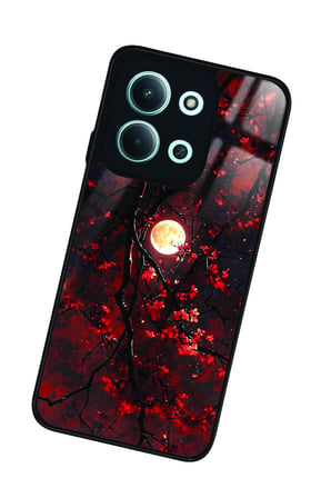 Xiaomi Redmi 15C Uyumlu Van Gogh Kırmızı Ağaç Tablo Tasarımlı Parlak Silikon Kılıf