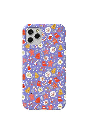 Iphone 11 Pro Max Lila Renkli Silikon Telefon Kilifi - Holly Jolly