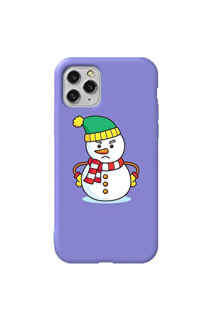 Iphone 11 Pro Max Uyumlu  Lila Renkli Silikon Telefon Kilifi