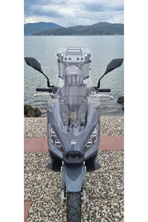 Yuki Xway 125 Siperlik Ön Cam 2023 2024 Model 65cm Şeffaf Renkli 4mm ORTA BOYLU CAM
