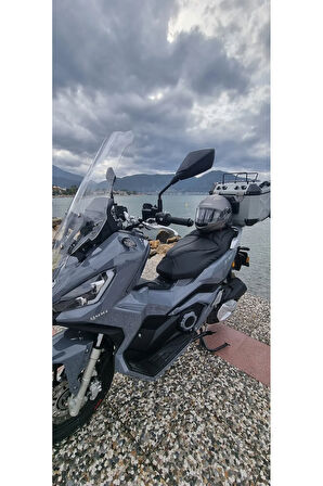 Yuki Xway 125 Siperlik Ön Cam 2023 2024 Model 65cm Şeffaf Renkli 4mm ORTA BOYLU CAM