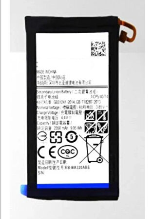 Samsung Uyumlu Galaxy A3 2017 A320 Batarya