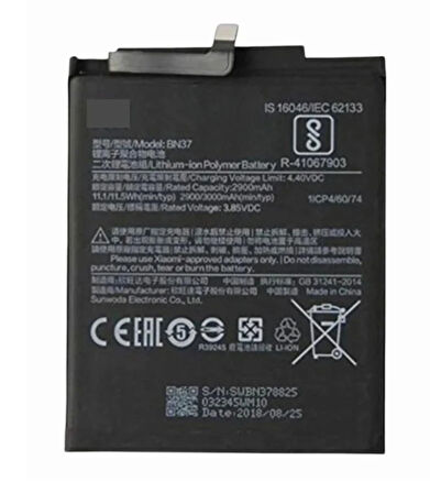Xiaomi Uyumlu Redmi 6a Bn37 Batarya