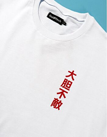 White Tiger Oversize Erkek Sweatshirt GF1159BY