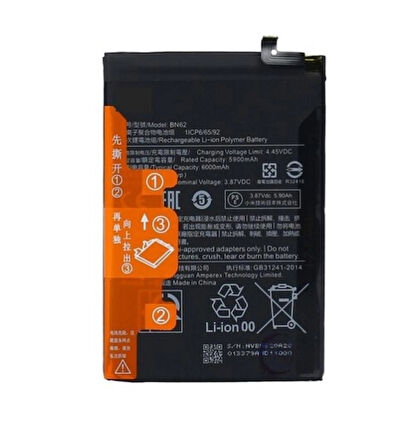 Xiaomi Uyumlu Redmi 9t Bn62 Batarya