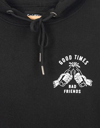 Good Times Bad Friends Kapşonlu Hoodie GF1172SY