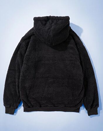 Street Style Oversize Borg Erkek Hoodie PG1087SY