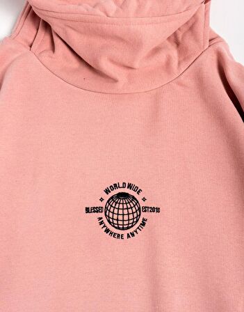 Worldwide Street Style Urban Erkek Kapşonlu Hoodie NF0317GLSY