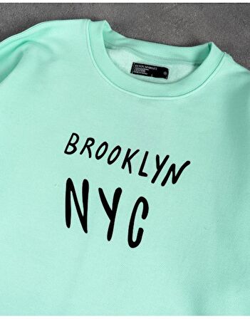 Brooklyn Oversize Erkek Sweatshirt PG1107YS