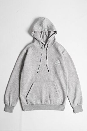 Basic Style Erkek Kapşonlu Hoodie US3144GR