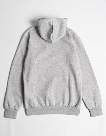 Basic Style Erkek Kapşonlu Hoodie US3144GR