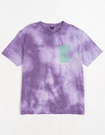 Live Or Die Tie Dye Oversize Erkek Tişört US3356LL