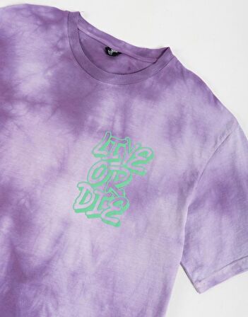 Live Or Die Tie Dye Oversize Erkek Tişört US3356LL