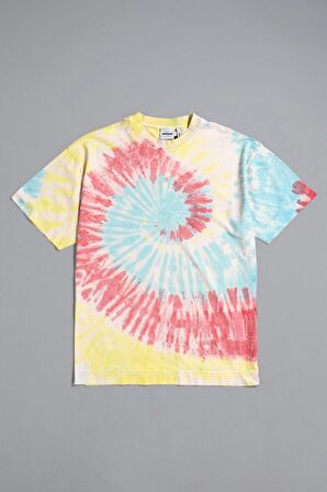 Rainbow Tie Dye Oversize Erkek Tişört NF0695KS