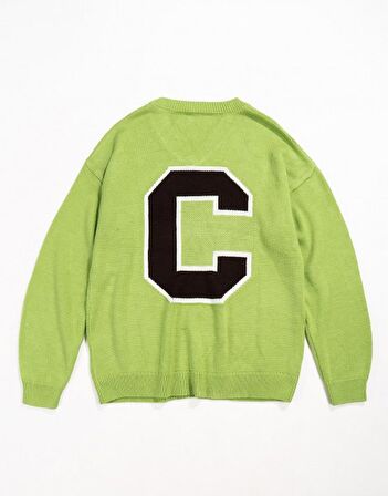 C Logo Oversize Erkek Triko Kazak US3694YSA