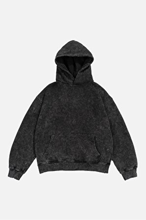 Oversized Acid Washed Erkek Hoodie UK1013WHSY