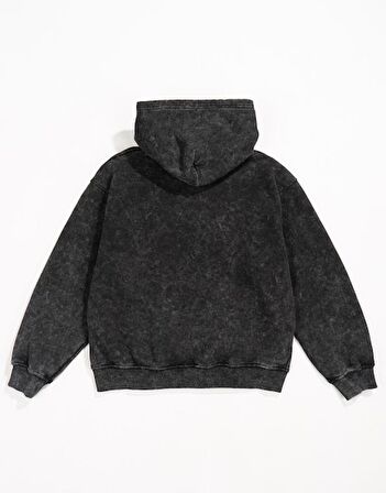 Oversized Acid Washed Erkek Hoodie UK1013WHSY