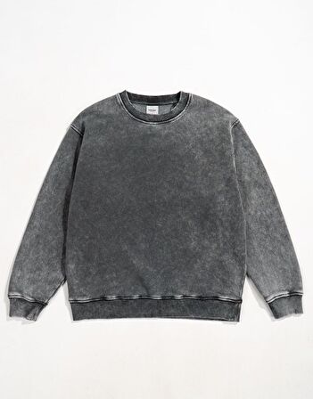 Washed Oversize Erkek Sweatshirt UK1009WH2