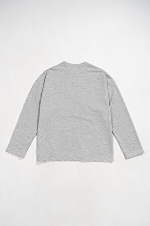 Oversize Uzun Kollu Erkek Tişört UK1113GR