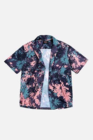 Floral Kamuflaj DryTech Oversize Erkek Gömlek UK1187KS