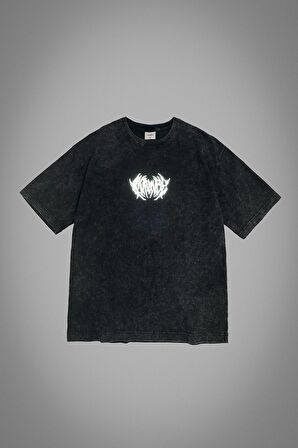 Reflective Brutal Acid Wash Oversize Erkek Tişört UK1209WSSY