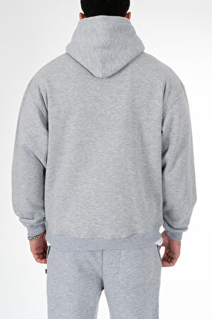 UKHWD Classic Logo Oversize Erkek Hoodie UK1267GRMJ