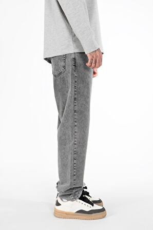 Gri Urban Erkek Baggy Jean Pantolon UK1082GRK