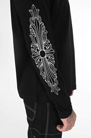 Goth Tribal Uzun Kollu Erkek Tişört UK1307SYBY