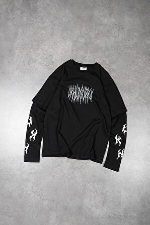 Tribal Goth Uzun Kollu Erkek Tişört UK1327SYBY