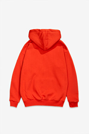 Turuncu Oversize Erkek Ceket Hoodie