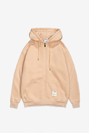 Bej Oversize Erkek Ceket Hoodie