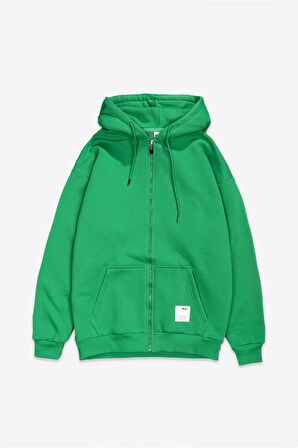 Yeşil Oversize Erkek Ceket Hoodie