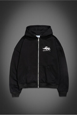 UKHWD Reflective Logo Double Zip Erkek Ceket Hoodie