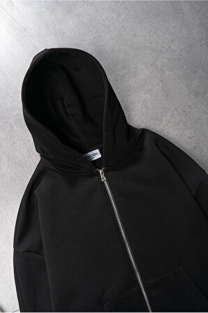 Ukhwd Urban Siyah Oversize Ceket Hoodie