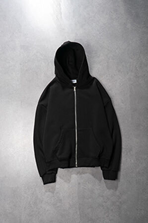 Ukhwd Urban Siyah Oversize Ceket Hoodie