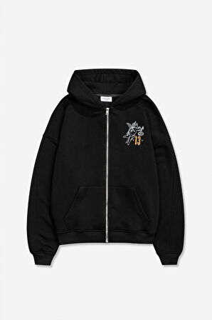 No More Lies Oversize Zip Hoodie Erkek Ceket