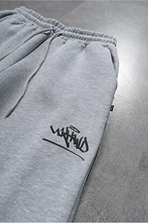 Grimelanj Reflective Logo Skate Baggy Wide Leg Erkek Eşofman Altı