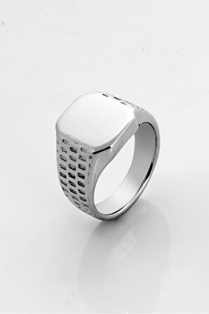 Silver Kare Erkek Yüzük