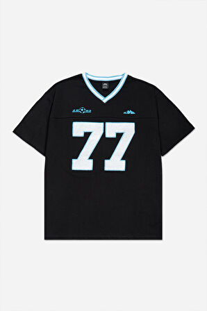 Siyah Cairo 77 Oversize Erkek Forma Tişört