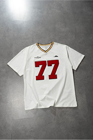 Ekru Cairo 77 Oversize Erkek Forma Tişört