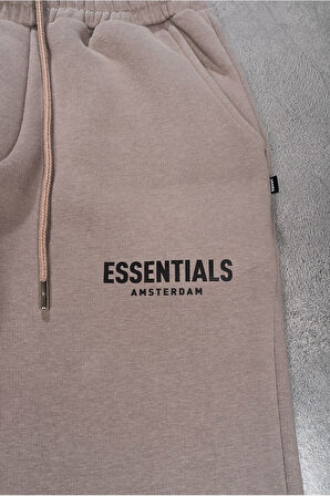 Essentials Amsterdam Stoperli Taş Wide Leg Erkek Eşofman Altı