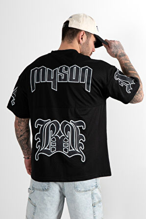 MXS Siyah Oversize Erkek Forma Tişört