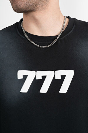 777 My Way Siyah Erkek Tişört TB2205SY